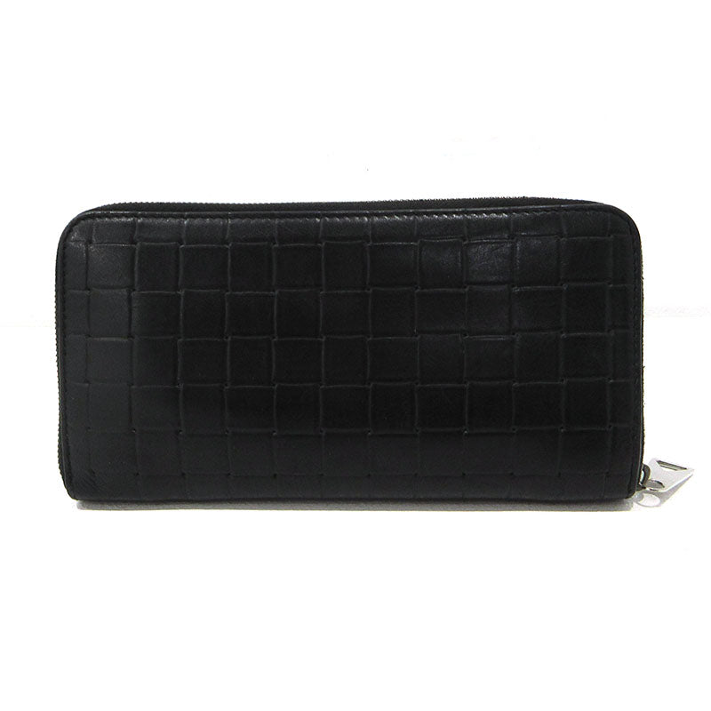 BOTTEGA VENETA | ボッテガヴェネタ 型押し ラウンドファスナー 長財布 593217 ブラック【三重本店】
