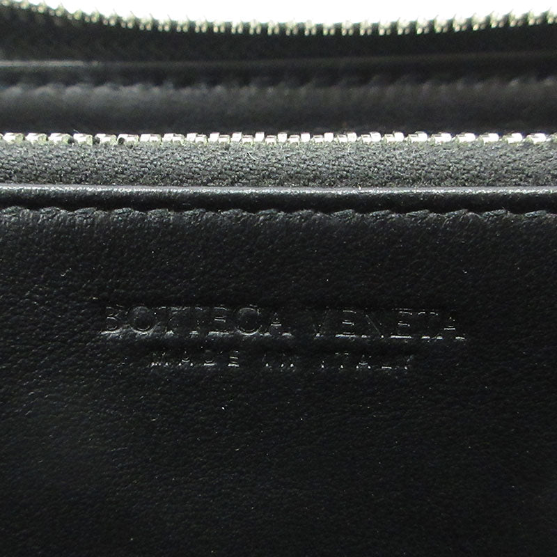 BOTTEGA VENETA | ボッテガヴェネタ 型押し ラウンドファスナー 長財布 593217 ブラック【三重本店】
