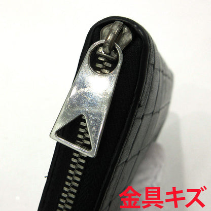 BOTTEGA VENETA | ボッテガヴェネタ 型押し ラウンドファスナー 長財布 593217 ブラック【三重本店】