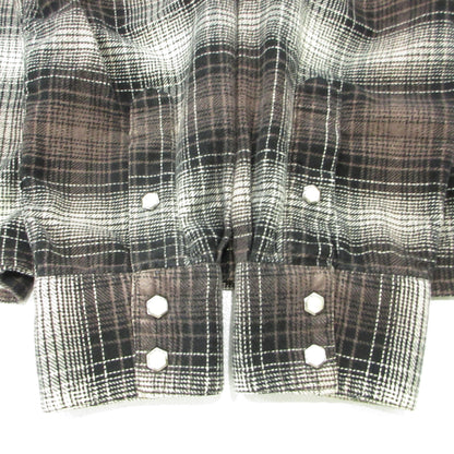 THE FLAT HEAD | ザフラットヘッド チェック柄 フランネルウエスタンシャツ 長袖シャツ ブラウン サイズ：40【三重本店】