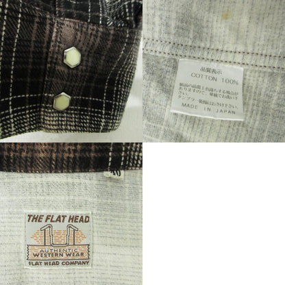 THE FLAT HEAD | ザフラットヘッド チェック柄 フランネルウエスタンシャツ 長袖シャツ ブラウン サイズ：40【三重本店】
