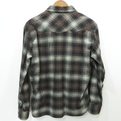 THE FLAT HEAD | ザフラットヘッド チェック柄 フランネルウエスタンシャツ 長袖シャツ ブラウン サイズ：40【三重本店】