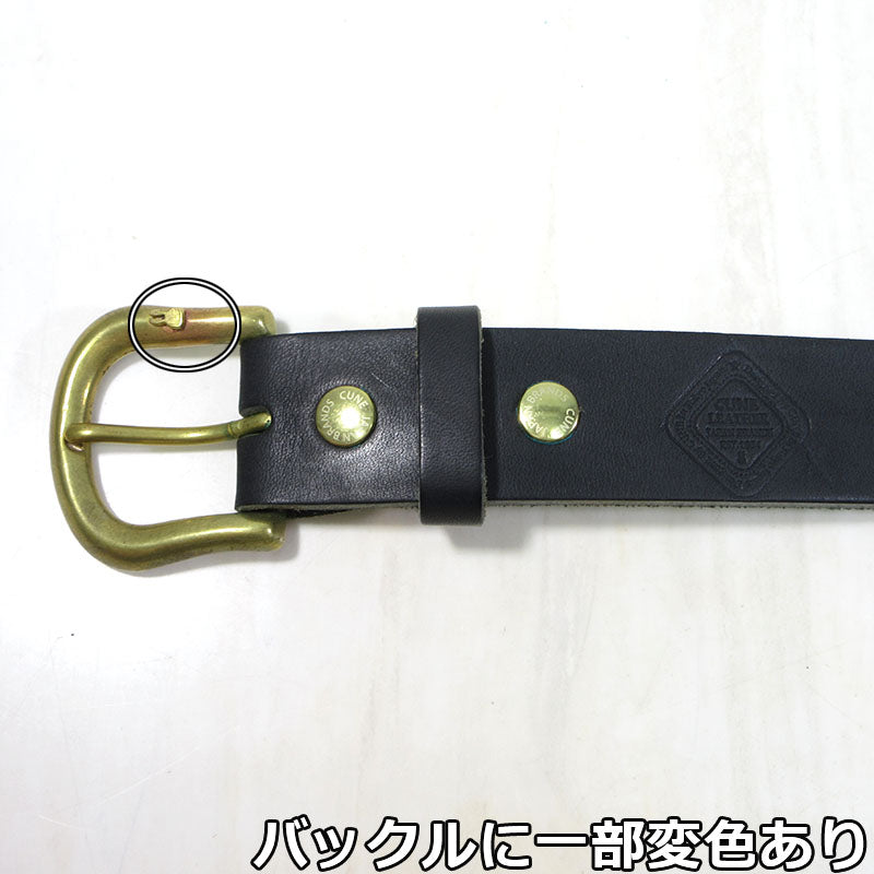 CUNE | キューン レザーベルト ウサギ ベルト ブラック×ゴールド系 サイズ：L【三重本店】
