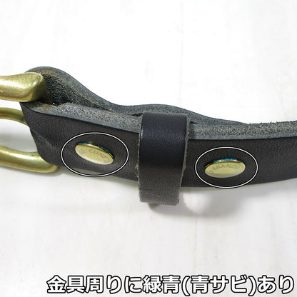 CUNE | キューン レザーベルト ウサギ ベルト ブラック×ゴールド系 サイズ：L【三重本店】