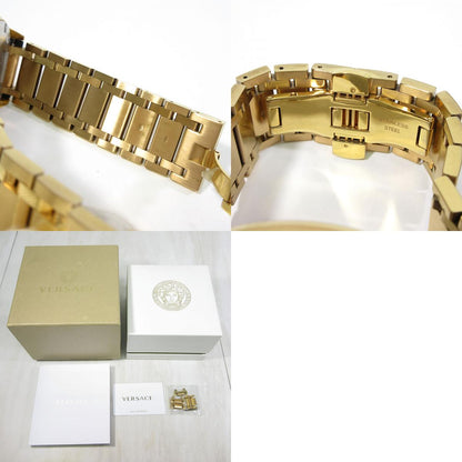 VERSACE | ヴェルサーチ VEM8 CHARACTER CHRONO キャラクタークロノ / メデューサ クロノグラフ 腕時計 多針アナログ表示 クオーツ ゴールド系×ブラック【三重本店】