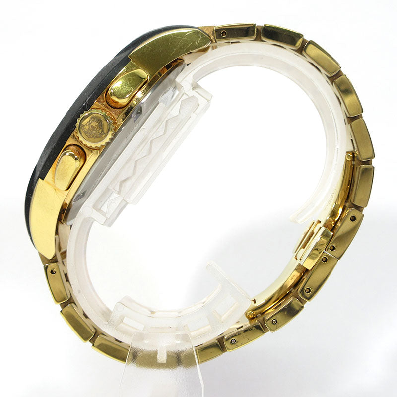 VERSACE | ヴェルサーチ VEM8 CHARACTER CHRONO キャラクタークロノ / メデューサ クロノグラフ 腕時計 多針アナログ表示 クオーツ ゴールド系×ブラック【三重本店】