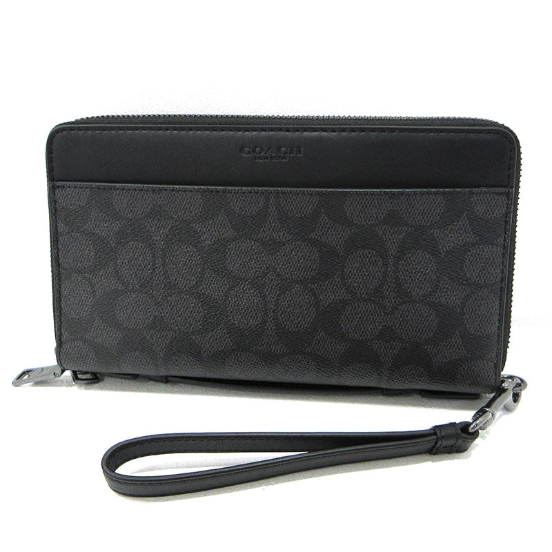 COACH | コーチ トラベルオーガナイザー クラッチバッグ 長財布 CW375 ブラック【三重本店】