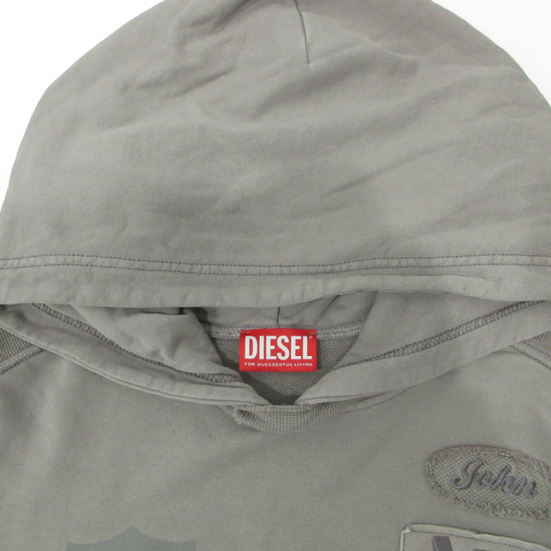 DIESEL | ディーゼル パッチディティール パーカー A10450 グレー サイズ：XXL【三重本店】