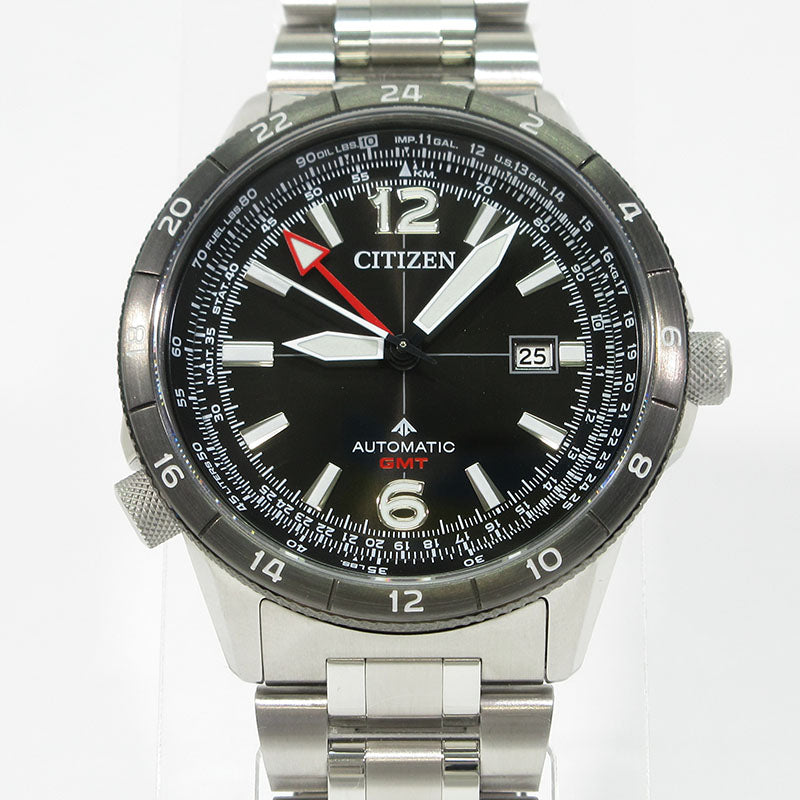 CITIZEN | シチズン PROMASTER プロマスター メカニカル GMT 腕時計 NB6046-59E アナログ表示 自動巻き ブラック×シルバー【三重本店】