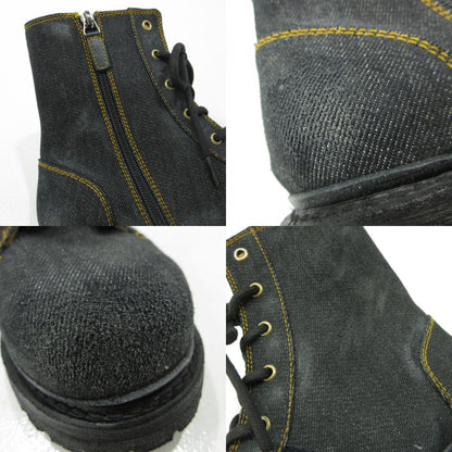 GUCCI | グッチ サイドジップ シェリーライン Clerc Denim クレール デニム ブーツ 761989 ネイビー【三重本店】