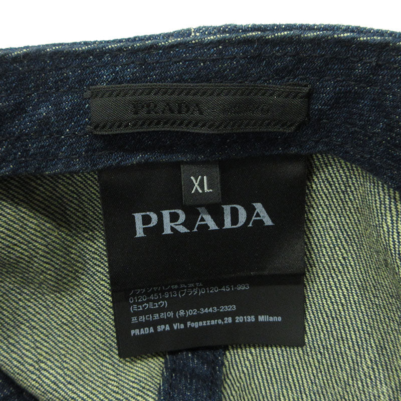 PRADA | プラダ デニム ベースボールキャップ キャップ 2HC274 ブルー サイズ：XL【三重本店】
