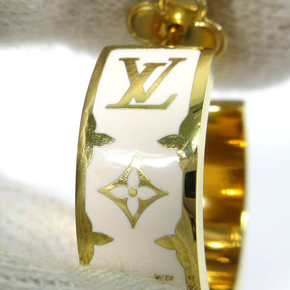 LOUIS VUITTON | ルイ・ヴィトン ピアス･ナノグラム エナメル / フープ ピアス ピアス M01830 ホワイト系×ゴールド【三重本店】