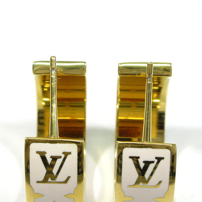 LOUIS VUITTON | ルイ・ヴィトン ピアス･ナノグラム エナメル / フープ ピアス ピアス M01830 ホワイト系×ゴールド【三重本店】