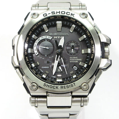 CASIO | カシオ G-SHOCK MT-G GPSハイブリッド電波ソーラー 腕時計 MTG-G1000D-1AJF 多針アナログ表示 タフソーラー電波時計 ブラック×シルバー【三重本店】