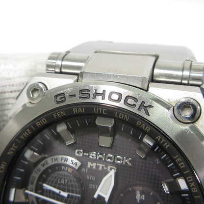 CASIO | カシオ G-SHOCK MT-G GPSハイブリッド電波ソーラー 腕時計 MTG-G1000D-1AJF 多針アナログ表示 タフソーラー電波時計 ブラック×シルバー【三重本店】