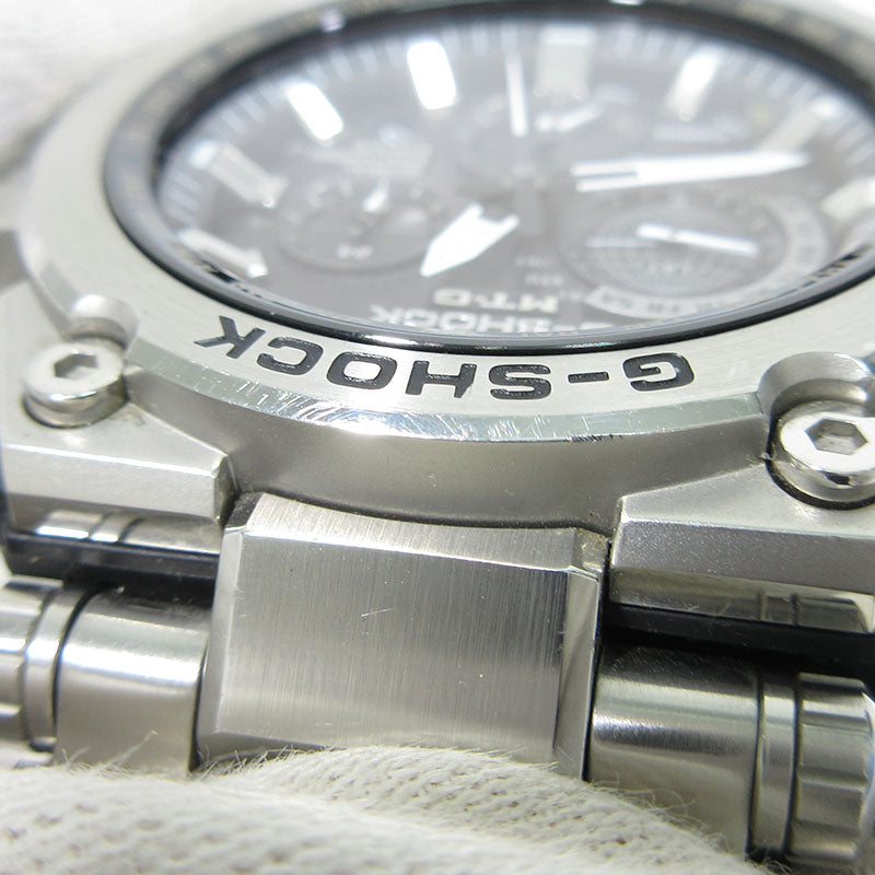 CASIO | カシオ G-SHOCK MT-G GPSハイブリッド電波ソーラー 腕時計 MTG-G1000D-1AJF 多針アナログ表示 タフソーラー電波時計 ブラック×シルバー【三重本店】