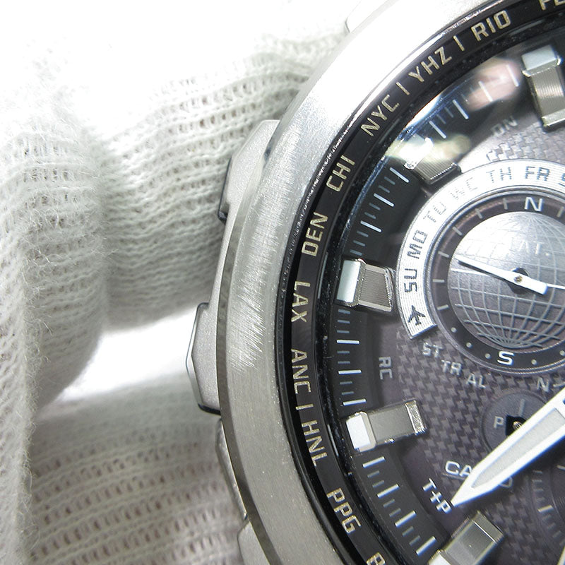 CASIO | カシオ G-SHOCK MT-G GPSハイブリッド電波ソーラー 腕時計 MTG-G1000D-1AJF 多針アナログ表示 タフソーラー電波時計 ブラック×シルバー【三重本店】