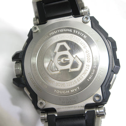CASIO | カシオ G-SHOCK MT-G GPSハイブリッド電波ソーラー 腕時計 MTG-G1000D-1AJF 多針アナログ表示 タフソーラー電波時計 ブラック×シルバー【三重本店】