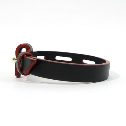 Salvatore Ferragamo | サルヴァトーレフェラガモ レザーブレスレット ブレスレット 0764613 ブラック×レッド【三重本店】