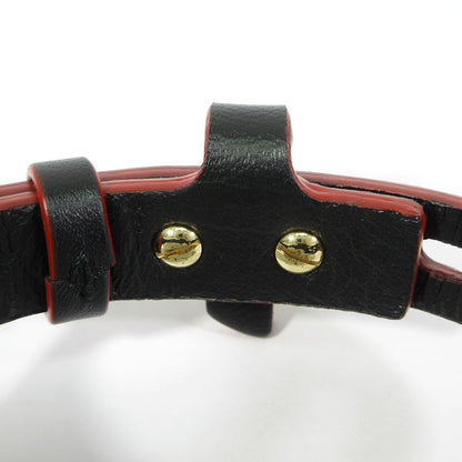 Salvatore Ferragamo | サルヴァトーレフェラガモ レザーブレスレット ブレスレット 0764613 ブラック×レッド【三重本店】