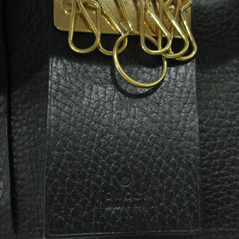 GUCCI | グッチ ダブルG 6連 キーケース 456118 ブラック【三重本店】