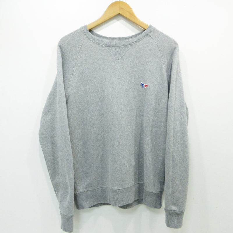 MAISON KITSUNE | メゾンキツネ TRICOLOR FOX PATCH スウェット KMM-2802-A グレー サイズ：XS【三重本店】