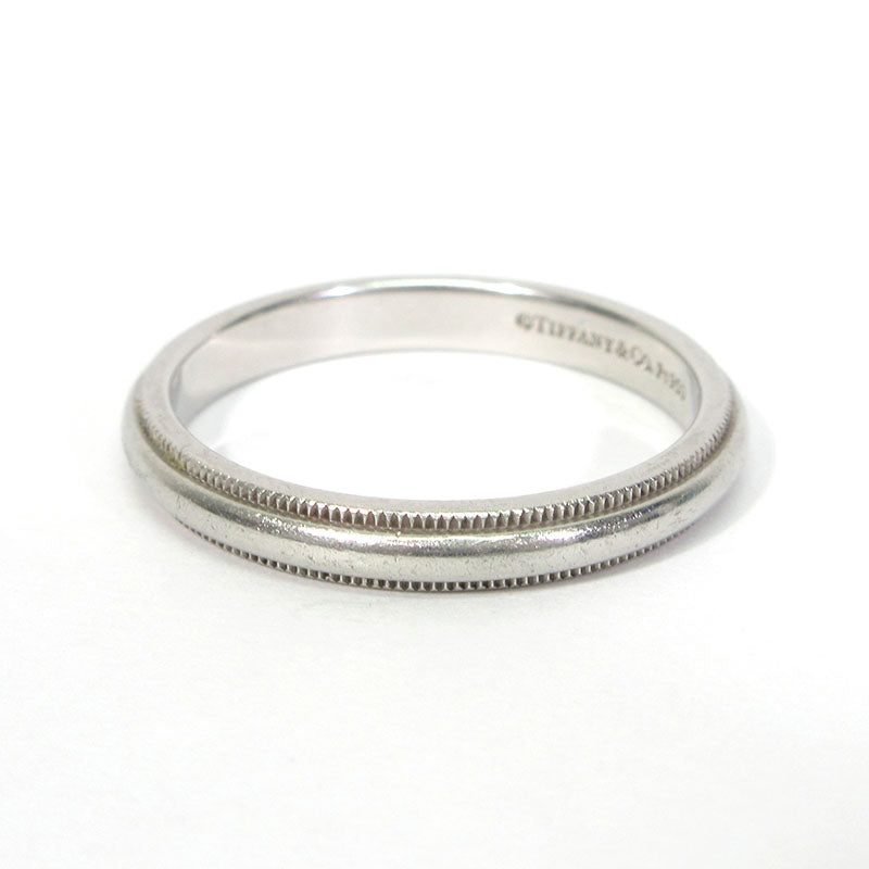 Tiffany&co | ティファニー トゥギャザー ミルグレイン バンドリング / プラチナリング サイズ：約21号 リング・指輪 シルバー【三重本店】