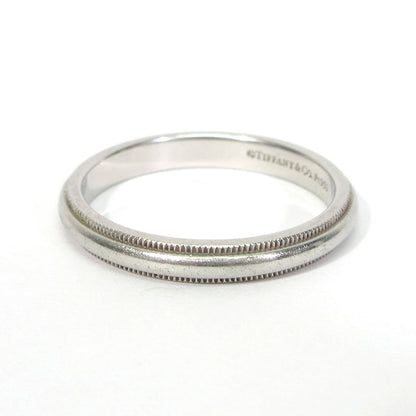 Tiffany&co | ティファニー トゥギャザー ミルグレイン バンドリング / プラチナリング サイズ：約21号 リング・指輪 シルバー【三重本店】