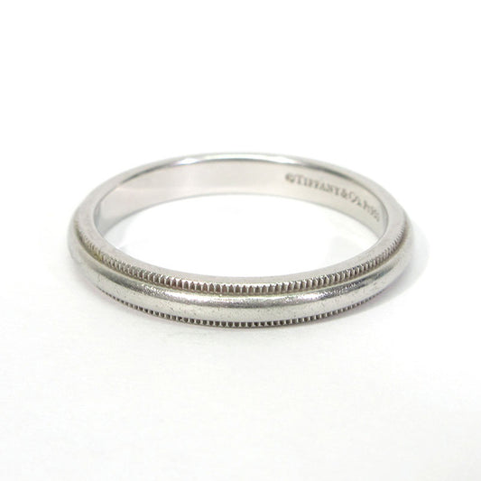 Tiffany&co | ティファニー トゥギャザー ミルグレイン バンドリング / プラチナリング サイズ：約21号 リング・指輪 シルバー【三重本店】