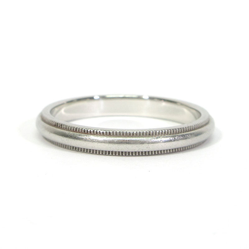 Tiffany&co | ティファニー トゥギャザー ミルグレイン バンドリング / プラチナリング サイズ：約21号 リング・指輪 シルバー【三重本店】