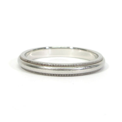 Tiffany&co | ティファニー トゥギャザー ミルグレイン バンドリング / プラチナリング サイズ：約21号 リング・指輪 シルバー【三重本店】