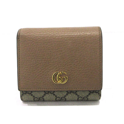 GUCCI | グッチ GGマーモント ダブルG 二つ折り財布 598587 ブラウン【三重本店】