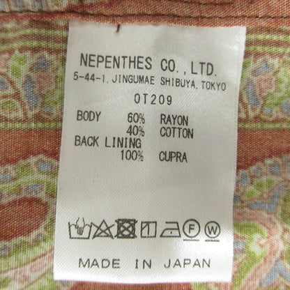 Needles | ニードルス Classic Shirt Paisley クラシックシャツ ペイズリー 長袖シャツ OT209 オレンジ サイズ：M【三重本店】
