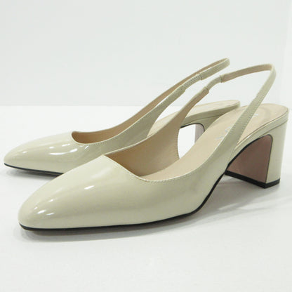 PRADA | プラダ スリングバックパンプス パンプス ホワイト 23.5cm【三重本店】
