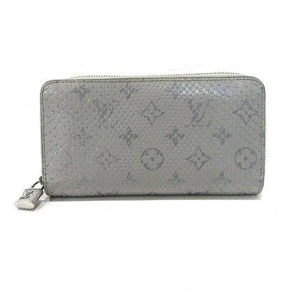 LOUIS VUITTON | ルイ・ヴィトン ジッピーウォレット エキゾチックパイソン 長財布 N87182 グレー×シルバー【三重本店】