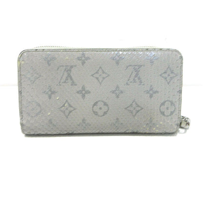 LOUIS VUITTON | ルイ・ヴィトン ジッピーウォレット エキゾチックパイソン 長財布 N87182 グレー×シルバー【三重本店】