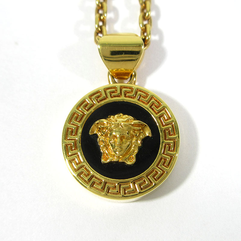 VERSACE | ヴェルサーチ メデューサ ペンダント ネックレス ゴールド系×ブラック【三重本店】