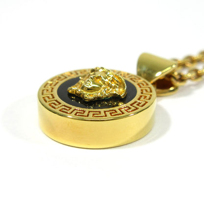 VERSACE | ヴェルサーチ メデューサ ペンダント ネックレス ゴールド系×ブラック【三重本店】