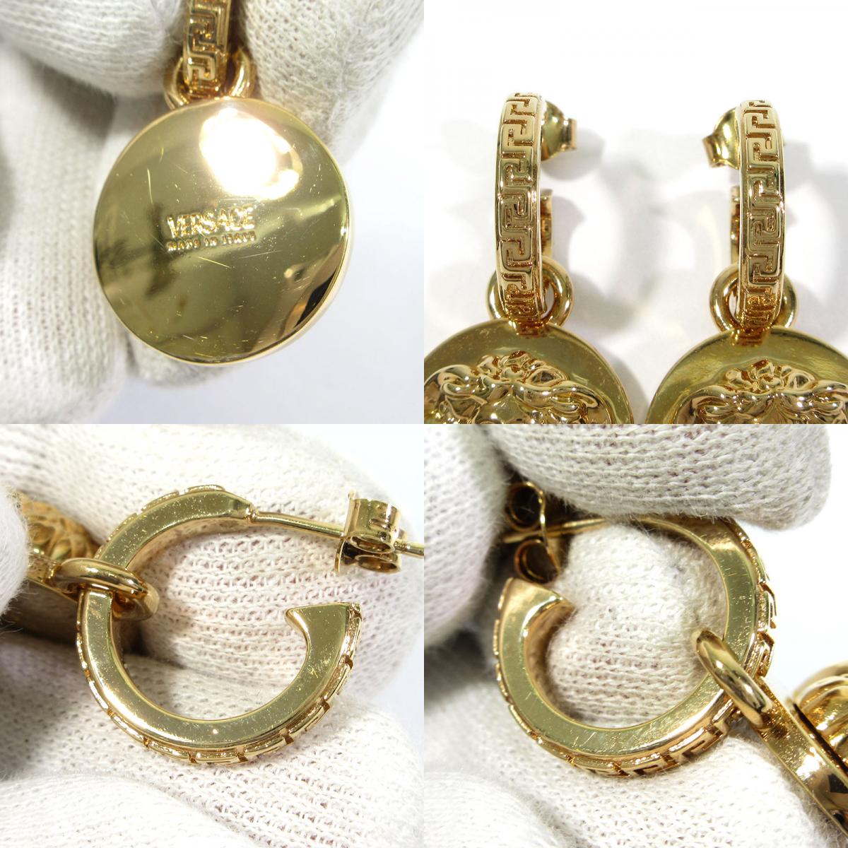 VERSACE | ヴェルサーチ メデューサ グレカ サークル ピアス ピアス ゴールド系【三重本店】