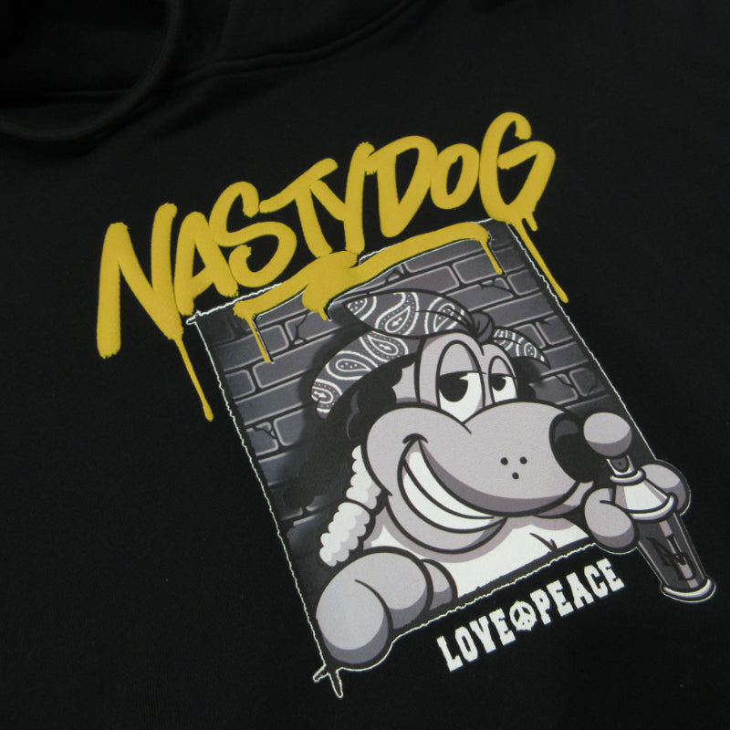 NASTY DOG | ナスティードッグナスティドッグ プリントフーディ パーカー ブラック サイズ：XL【三重本店】