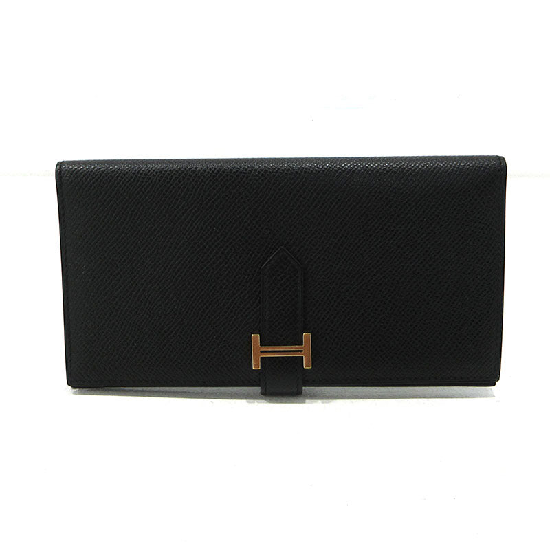 HERMES | エルメス ベアンスフレ 二つ折り 長財布 ブラック【三重本店】