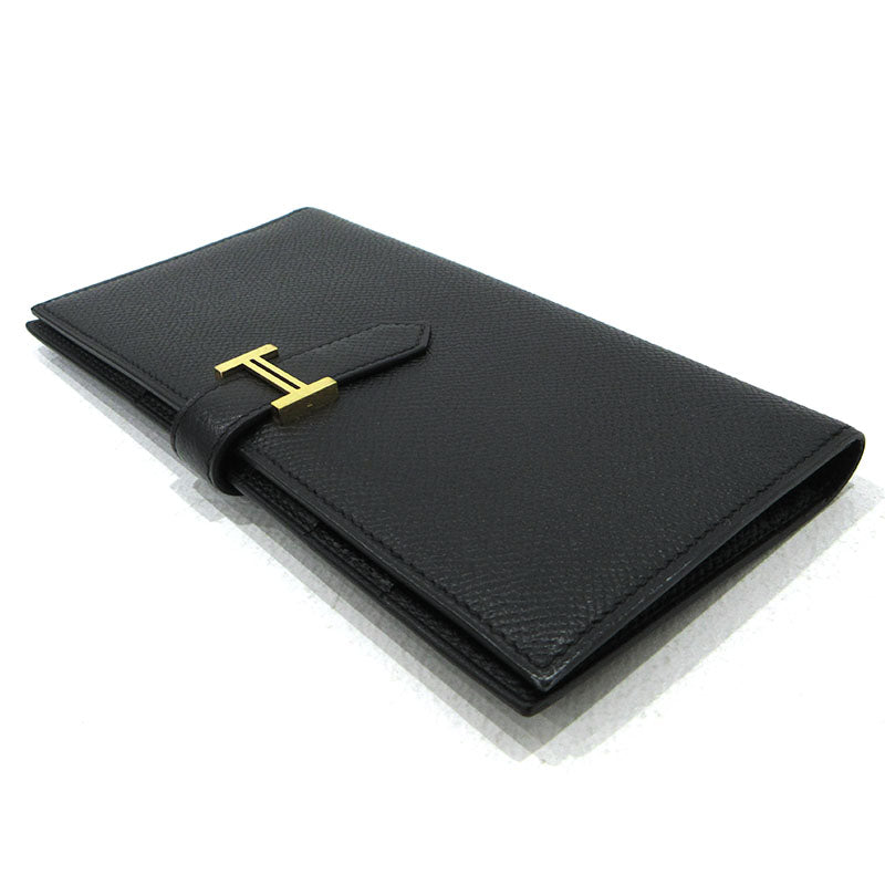 HERMES | エルメス ベアンスフレ 二つ折り 長財布 ブラック【三重本店】