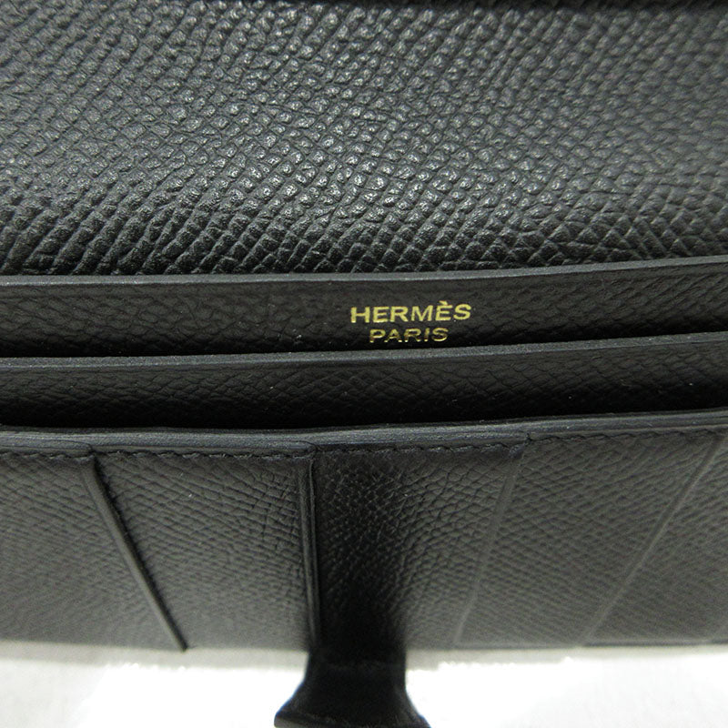HERMES | エルメス ベアンスフレ 二つ折り 長財布 ブラック【三重本店】