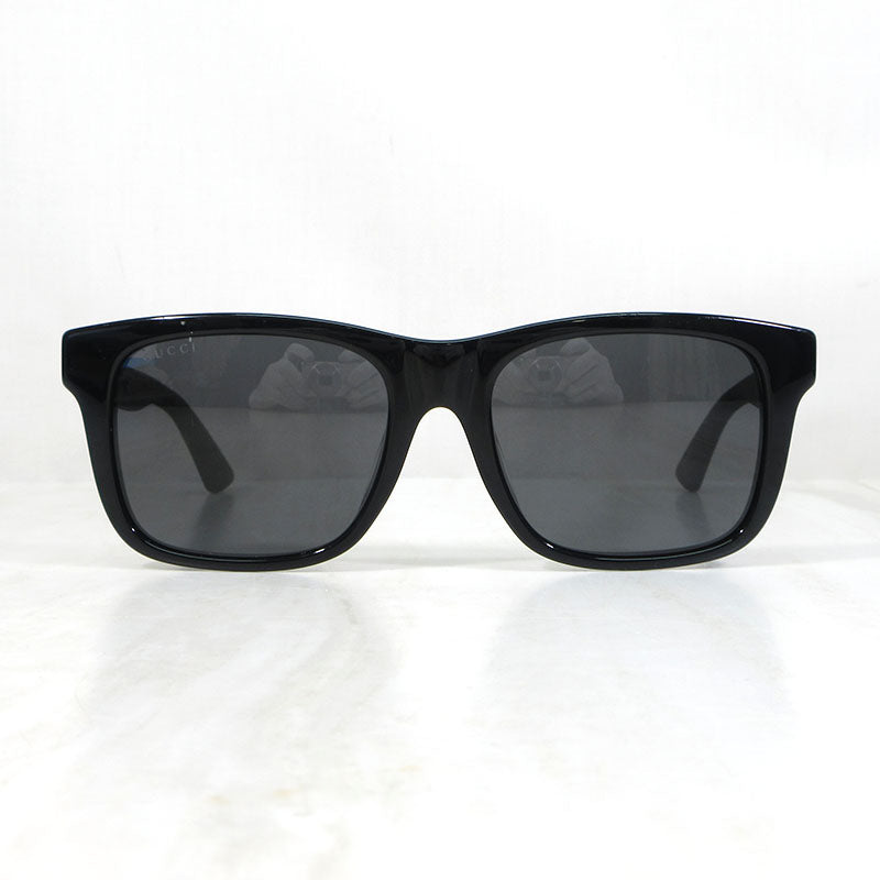 GUCCI | グッチ スクエアシェイプ サングラス "RUBBERIZEDコレクション" サイズ：54□19-150 サングラス GG0008SA 001 ブラック×グレー系【三重本店】