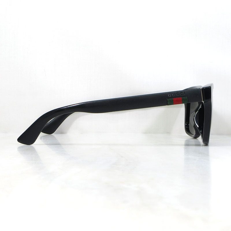 GUCCI | グッチ スクエアシェイプ サングラス "RUBBERIZEDコレクション" サイズ：54□19-150 サングラス GG0008SA 001 ブラック×グレー系【三重本店】