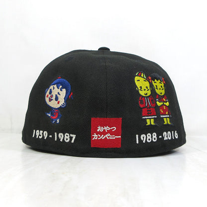 NEW ERA | ニューエラ 7 3/8 (58.7cm) ×おやつカンパニー ベビースターラーメン 59FIFTY / ロゴ＆キャラクター刺繍 ベビースターラーメンプリント キャップ キャップ ブラックなど【三重本店】