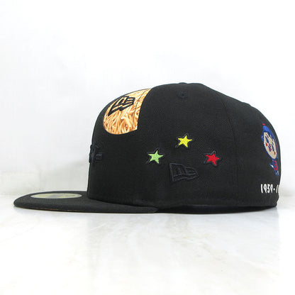 NEW ERA | ニューエラ 7 3/8 (58.7cm) ×おやつカンパニー ベビースターラーメン 59FIFTY / ロゴ＆キャラクター刺繍 ベビースターラーメンプリント キャップ キャップ ブラックなど【三重本店】