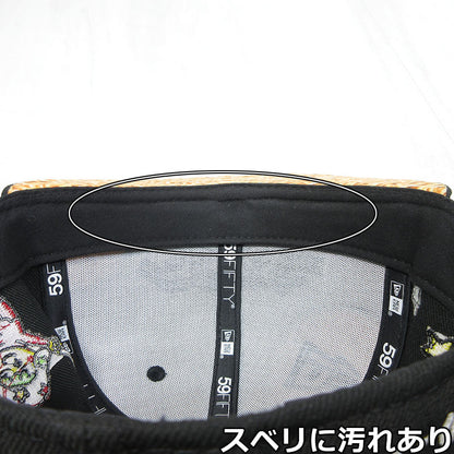 NEW ERA | ニューエラ 7 3/8 (58.7cm) ×おやつカンパニー ベビースターラーメン 59FIFTY / ロゴ＆キャラクター刺繍 ベビースターラーメンプリント キャップ キャップ ブラックなど【三重本店】