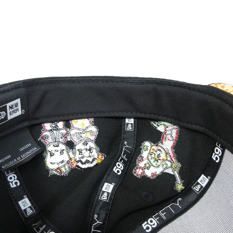 NEW ERA | ニューエラ 7 3/8 (58.7cm) ×おやつカンパニー ベビースターラーメン 59FIFTY / ロゴ＆キャラクター刺繍 ベビースターラーメンプリント キャップ キャップ ブラックなど【三重本店】