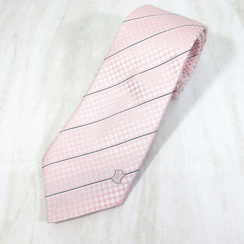 LOUIS VUITTON | ルイ・ヴィトン クラヴァット・エク 8CM / ダミエ・パターン ピンストライプ ネクタイ M78760 ローズペール(ピンク系)【三重本店】